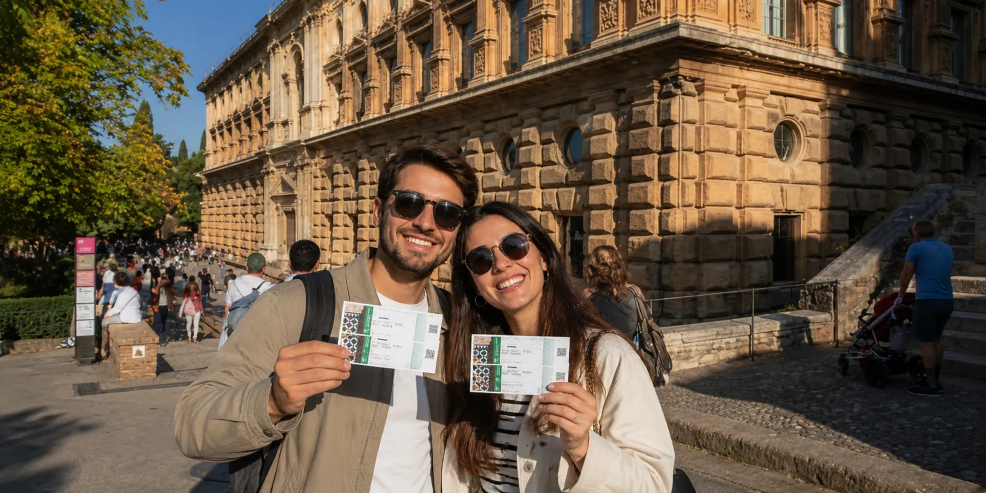 Máquina expendedora de entradas junto a la taquilla del Pabellón de Acceso de la Alhambra, uno de los canales de venta del mismo día